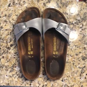Metallic Silver Birkenstocks